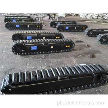 Stalowy gąsienica z amortyzującymi gumowymi podkładkami